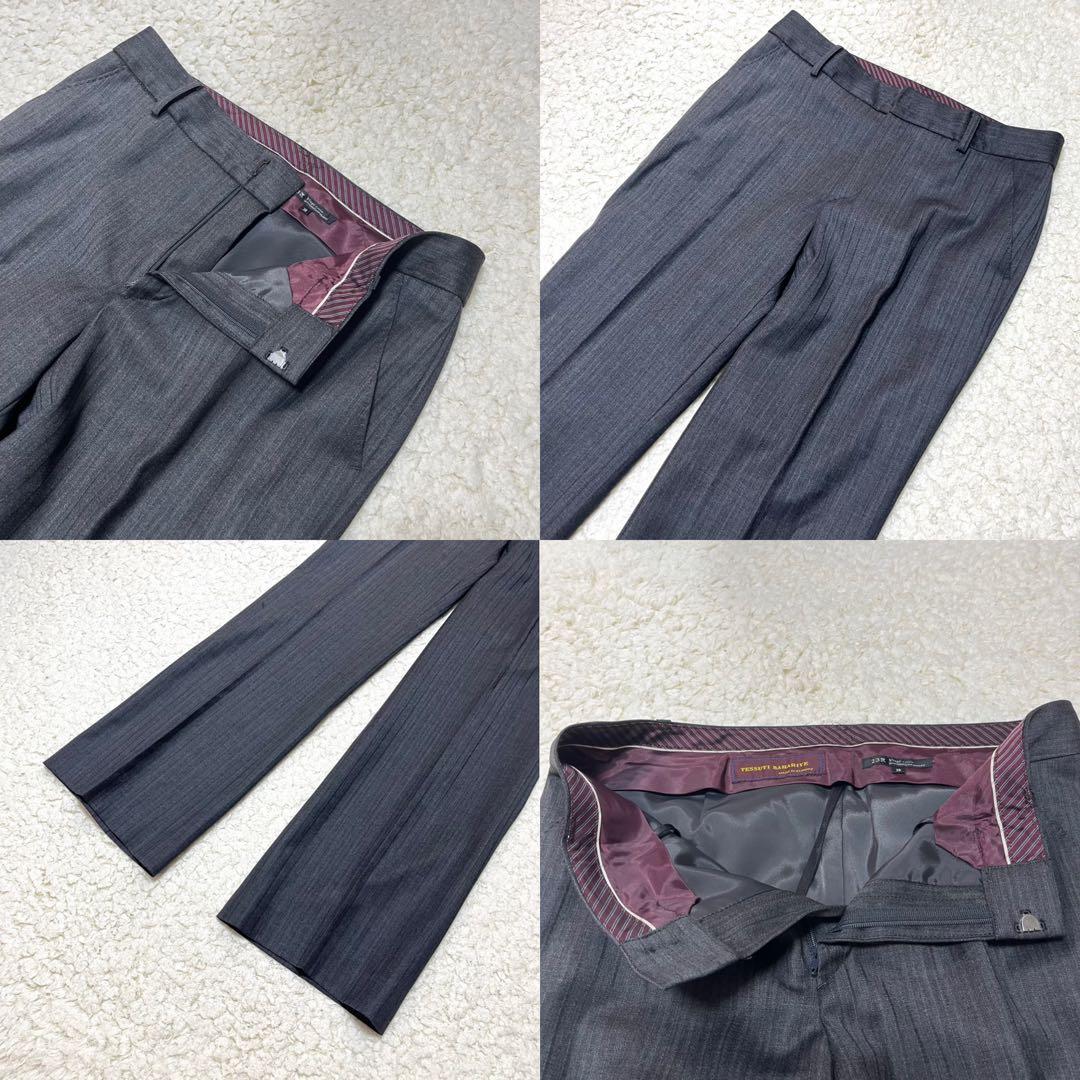 23区 BAHARIYE ストライプ パンツスーツ セットアップ グレー 38