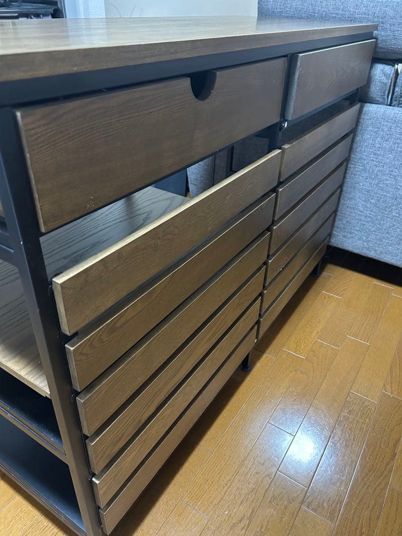 【12/21(日)まで限定出品】LOWYA 幅120 キッチンカウンターテーブル