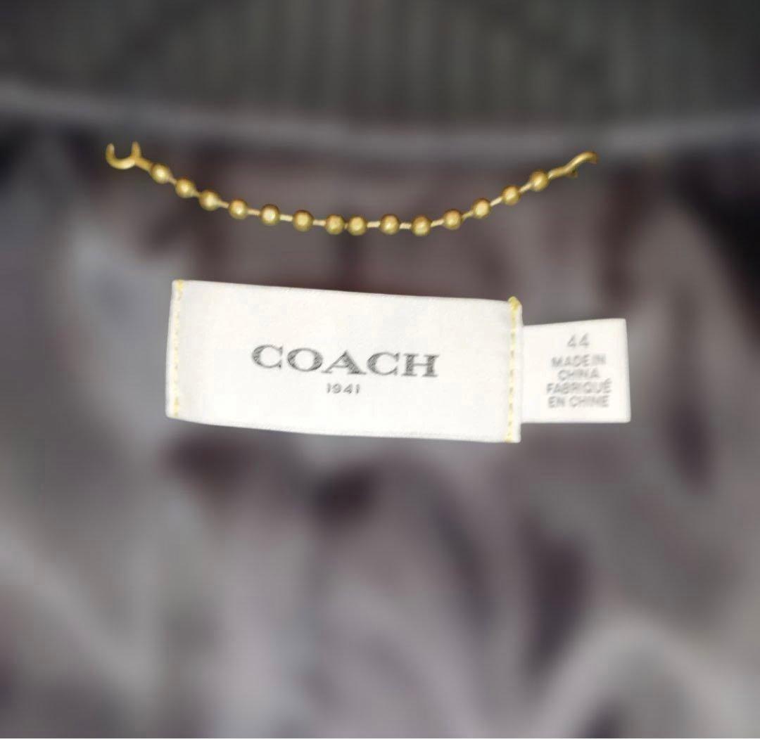 タ*ィ様 COACH コーチ　MA-1 フライトジャケット ボンバー　ネイビー