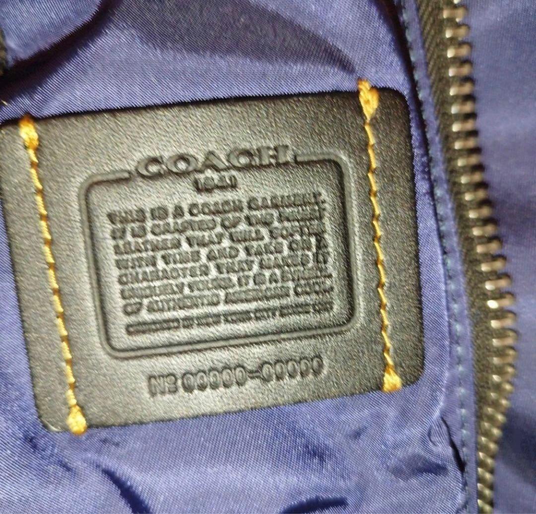 タ*ィ様 COACH コーチ　MA-1 フライトジャケット ボンバー　ネイビー