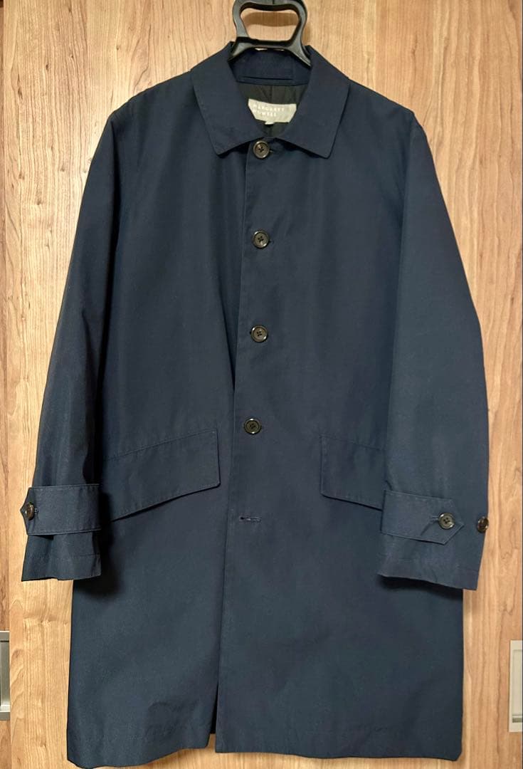 マーガレットハウエル ステンカラーコート ゴアテックス M ネイビー