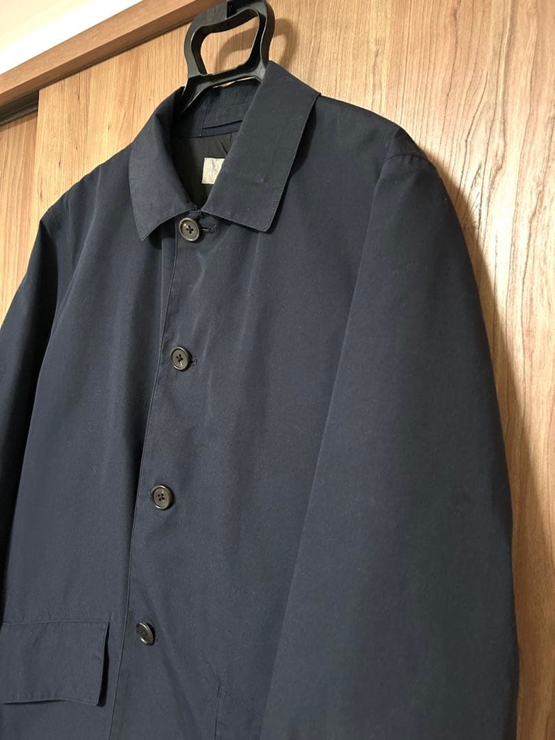 マーガレットハウエル ステンカラーコート ゴアテックス M ネイビー