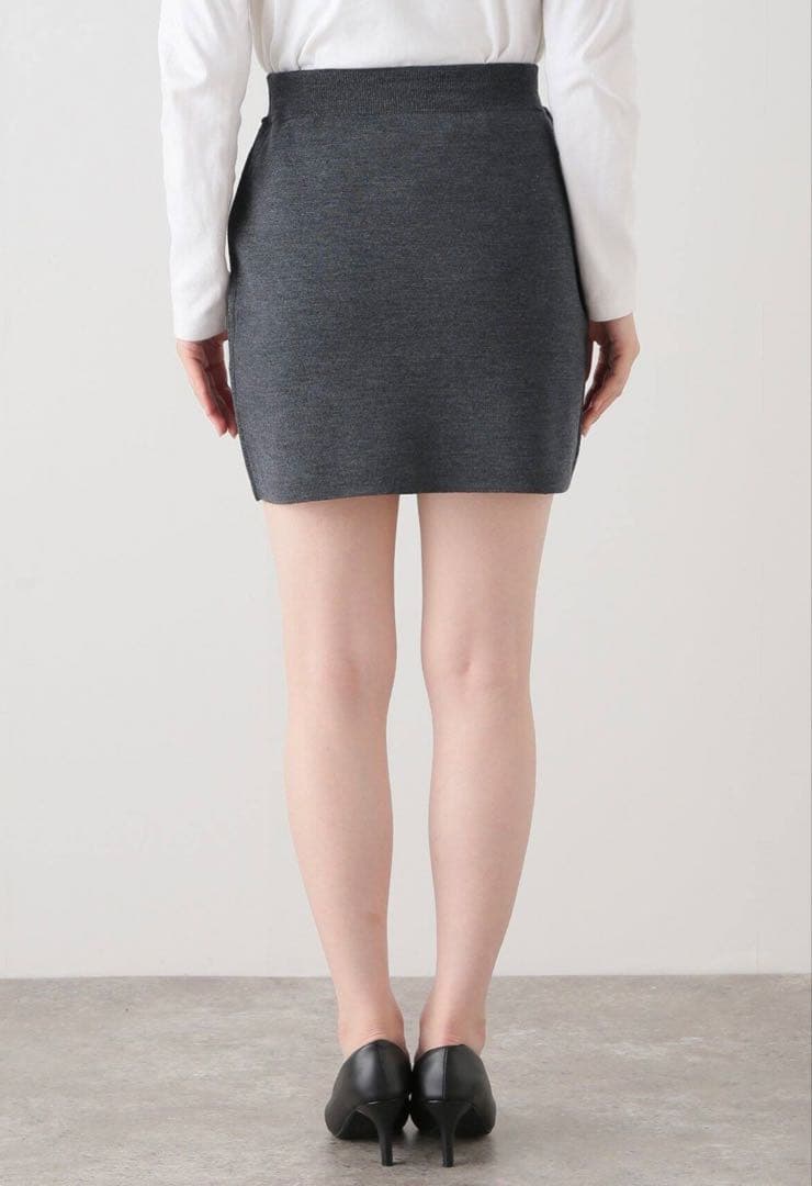 【3way】Spick＆Span黒レイヤードニットスカートパンツ【タグ付き】