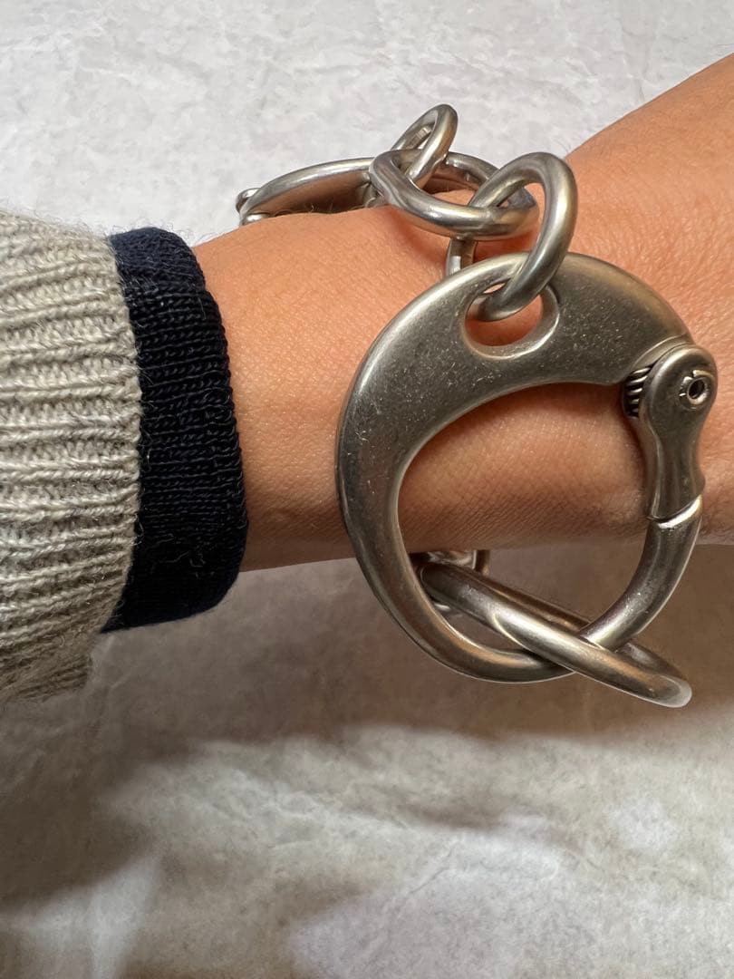 キース　リチャーズ　ブレスレット　バングル　手錠　ストーンズ　シルバー　カフ