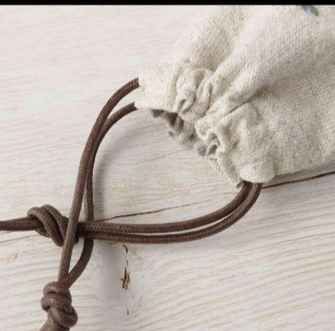 ちっちゃな巾着サシェ／詰替タイプ【白くまとポプリのお花】