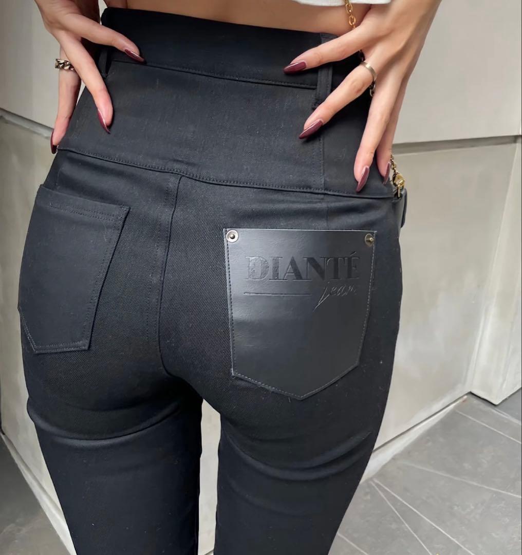 diante ハイウエスト　スキニー　デニム　ブラック