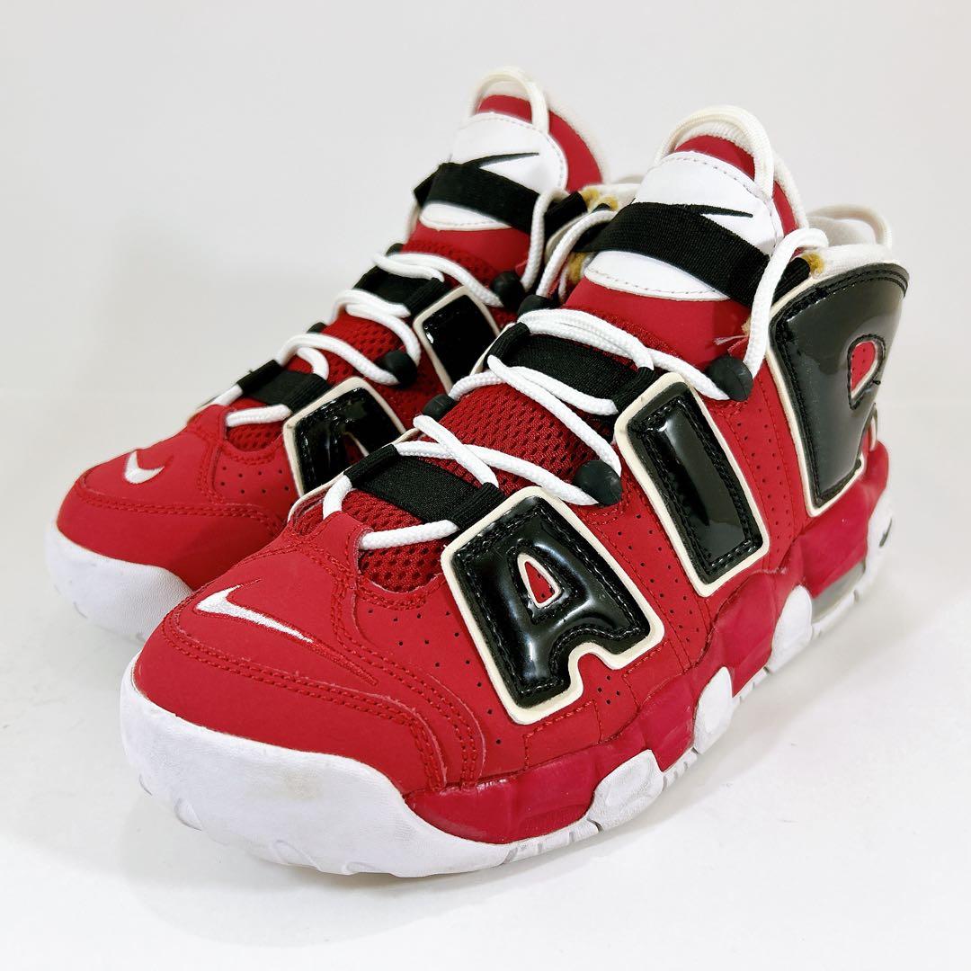 美品☆NIKE エアモアアップテンポ ブルズ モアテン 赤 黒 24.5cm