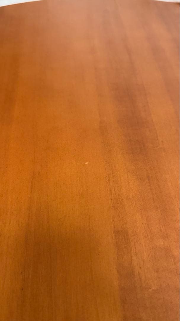 CAGUUU ツゲ材 木製ミニラウンドダイニングテーブル