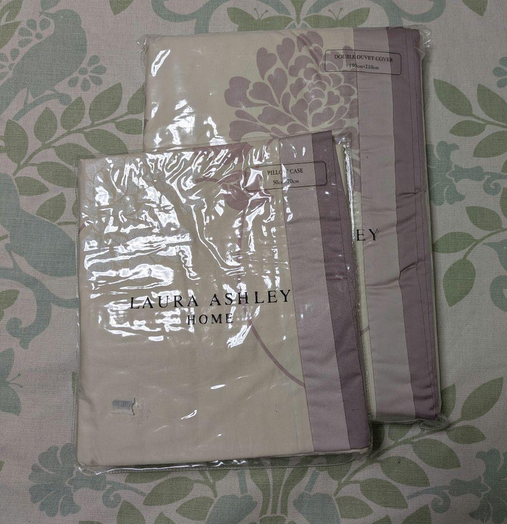 ローラアシュレイ　ダブルサイズ掛け布団カバー　ピロケース