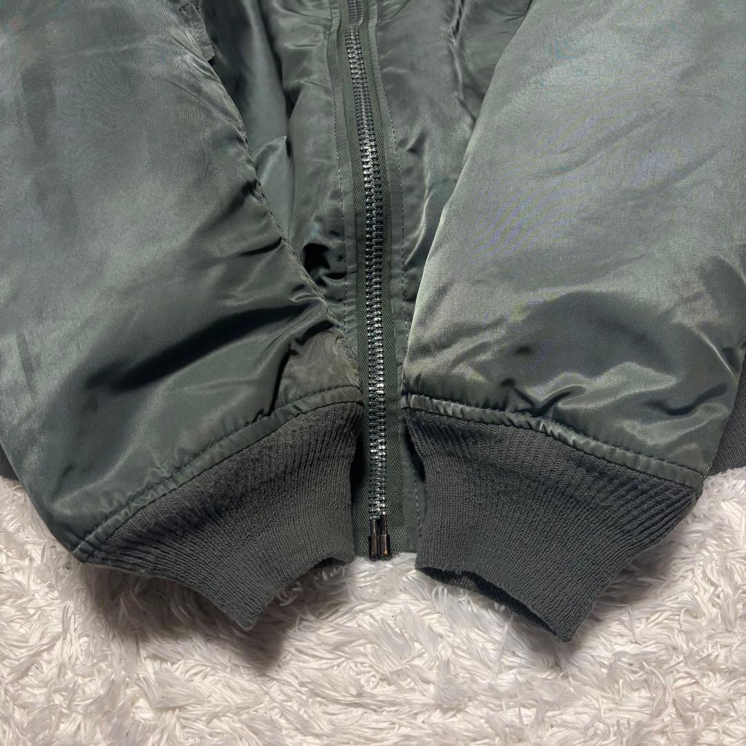 希少 80s 90s アルファ MA-1 フライトジャケット カーキ USA製