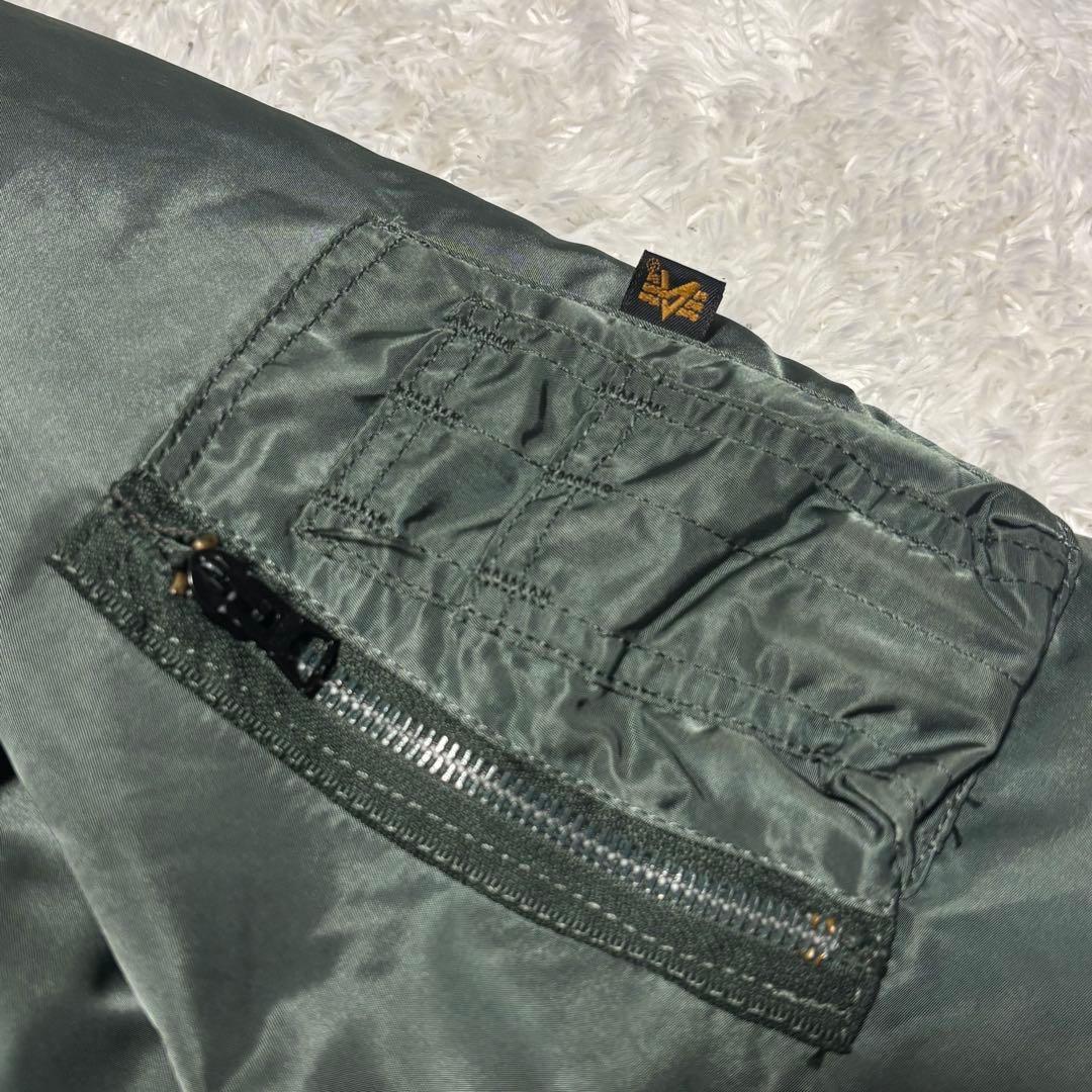 希少 80s 90s アルファ MA-1 フライトジャケット カーキ USA製