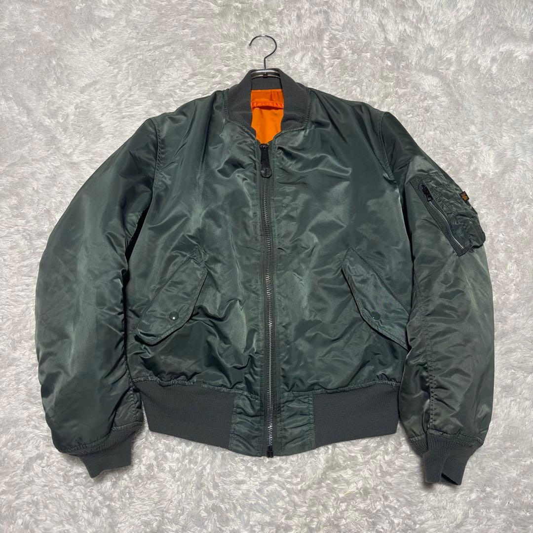希少 80s 90s アルファ MA-1 フライトジャケット カーキ USA製