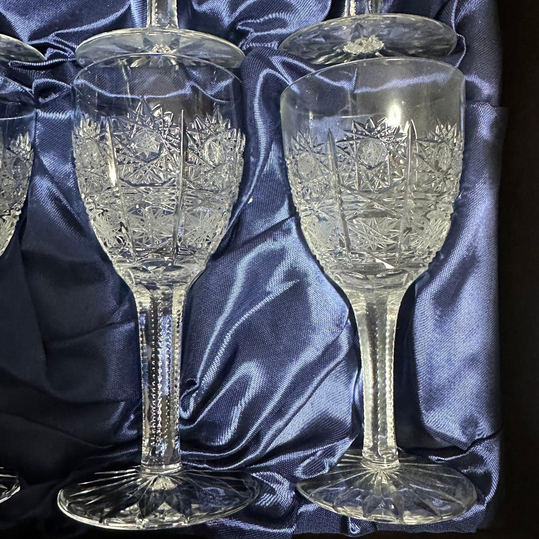 未使用 美品 ボヘミア クリスタル 500PK デキャンタ ワイングラス 6客