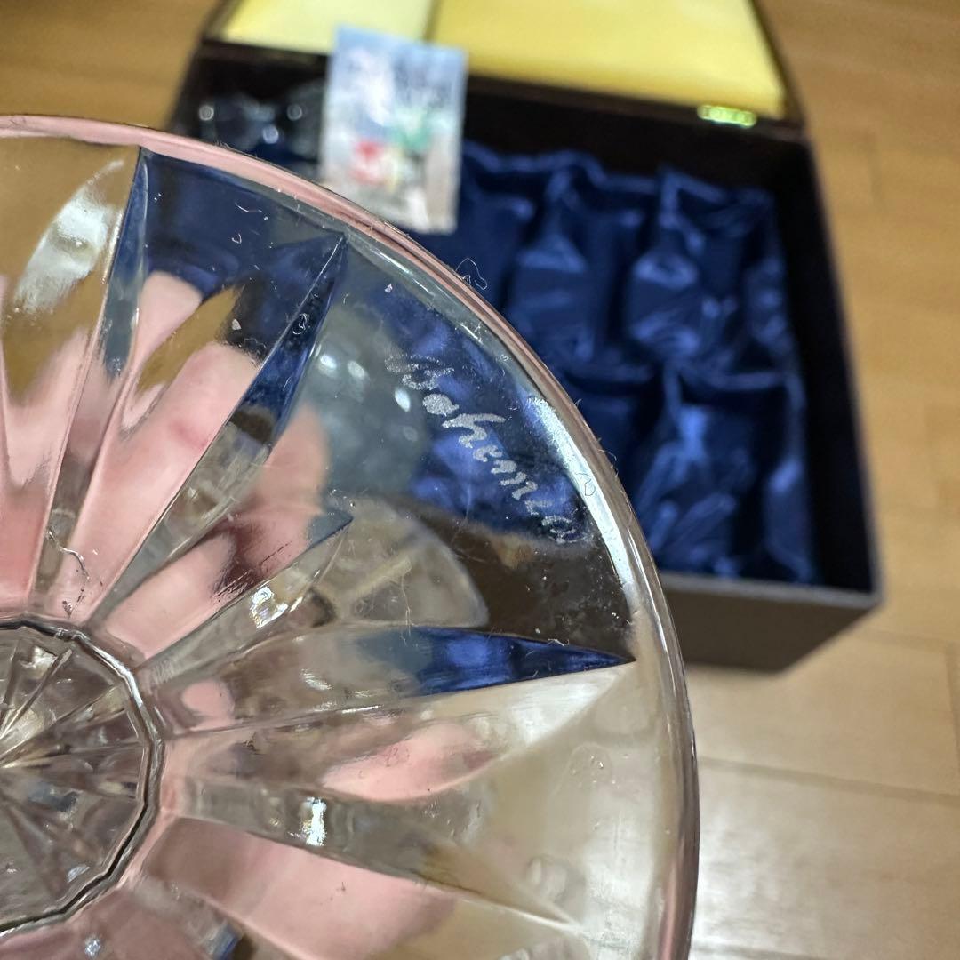 未使用 美品 ボヘミア クリスタル 500PK デキャンタ ワイングラス 6客