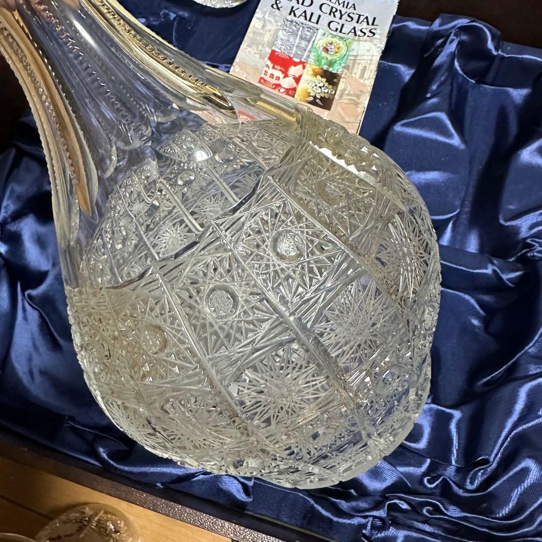 未使用 美品 ボヘミア クリスタル 500PK デキャンタ ワイングラス 6客