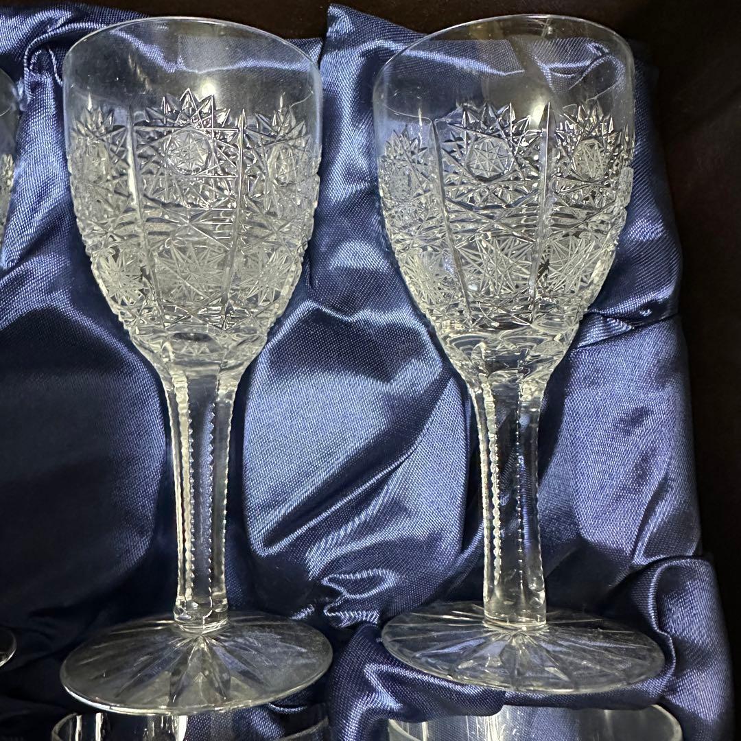 未使用 美品 ボヘミア クリスタル 500PK デキャンタ ワイングラス 6客