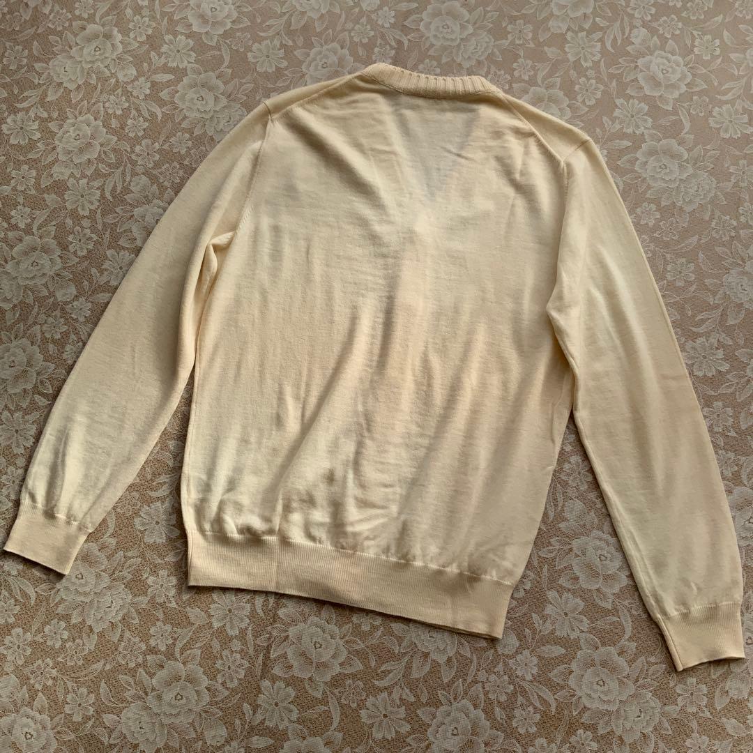 未使用品　クルチアーニ　ウールカーデガンsize48 アイボリー