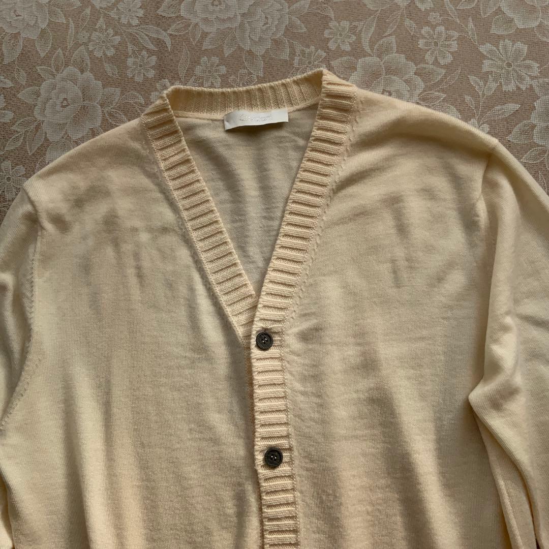 未使用品　クルチアーニ　ウールカーデガンsize48 アイボリー
