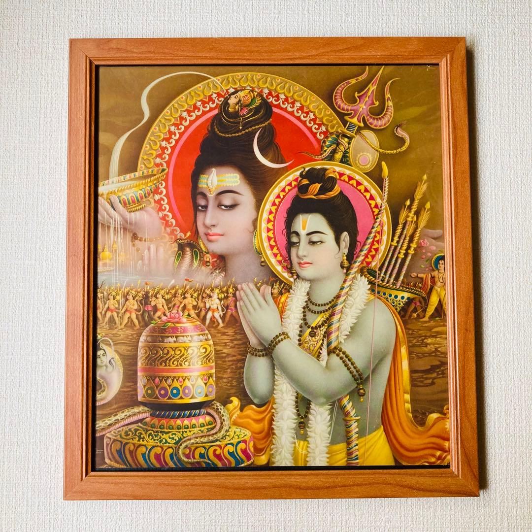 ラーマヤナー　ビンテージポスター　　　　額縁付