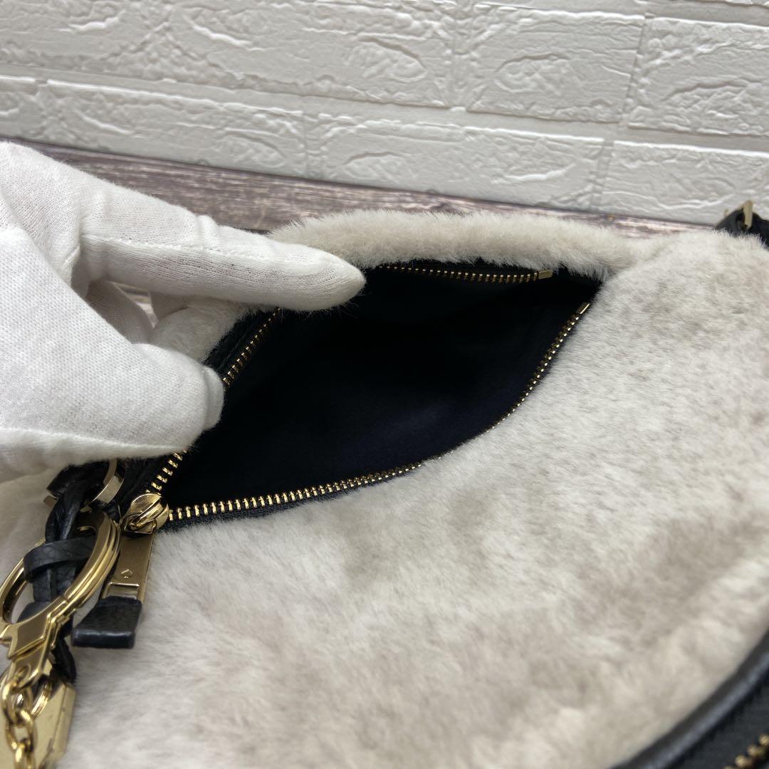 【美品】 kate spade バックパック リュック レザー ムートン