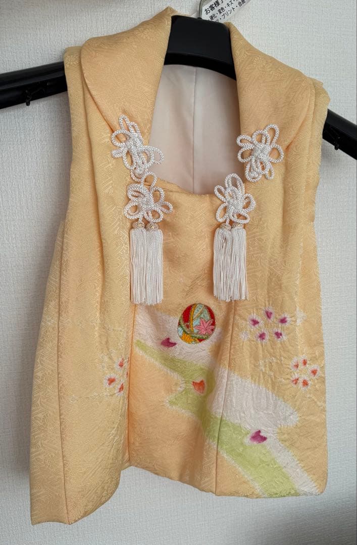 七五三 正絹 被布 黄色 3歳