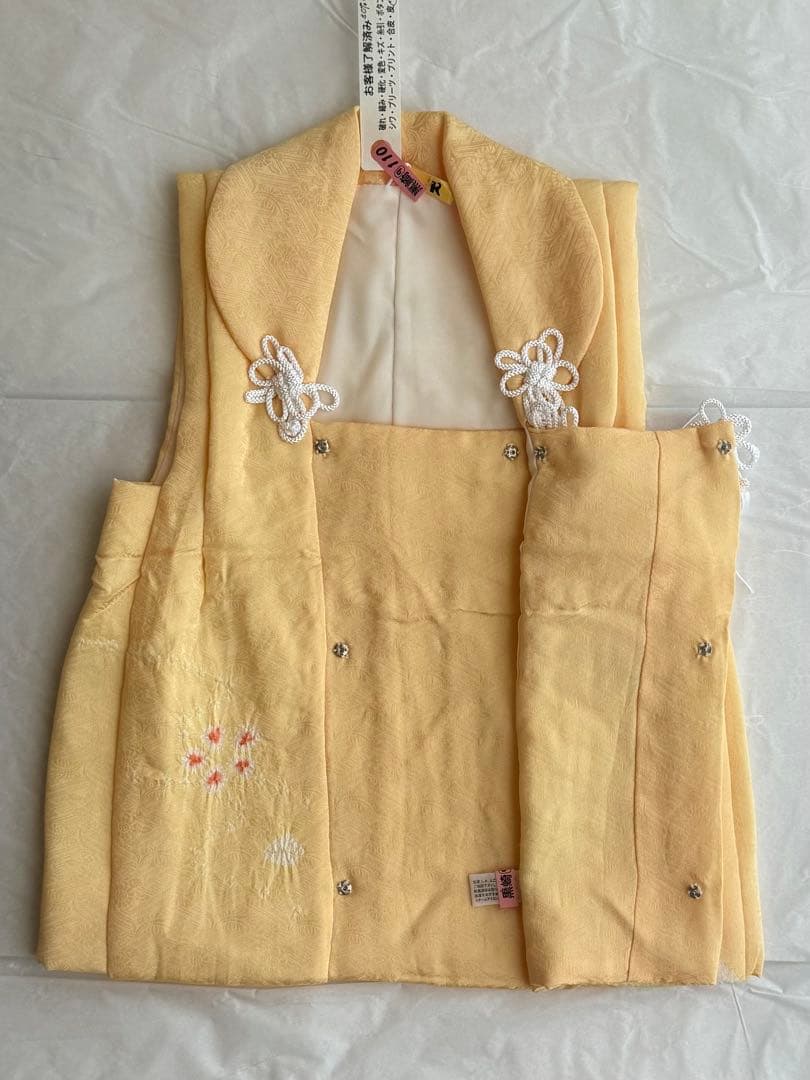 七五三 正絹 被布 黄色 3歳