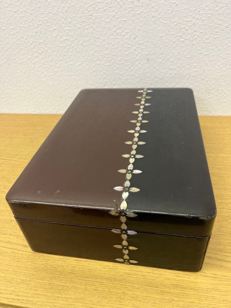 文箱　漆器　螺鈿細工　工芸品　アンティーク