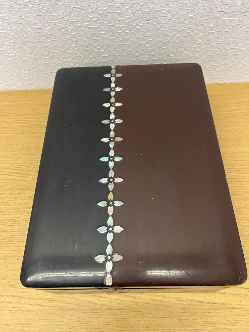 文箱　漆器　螺鈿細工　工芸品　アンティーク