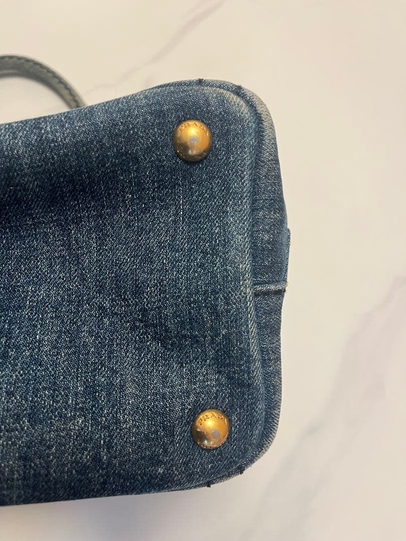 PRADA デニムバッグ　保証書付き　付属品あり