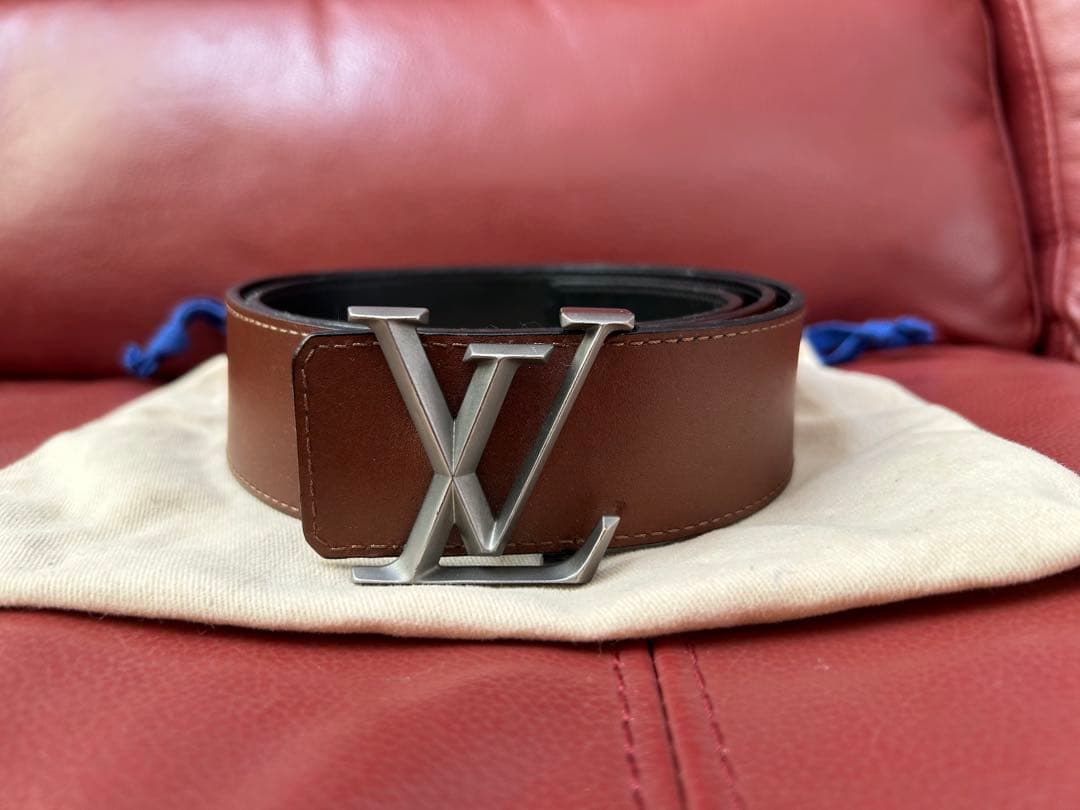 メンズ リバーシブル ベルト ロゴLVシングル　M9232