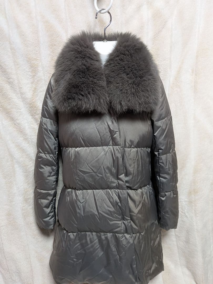 Theory luxe ダークグレー ロングダウンジャケットコート　38（M）