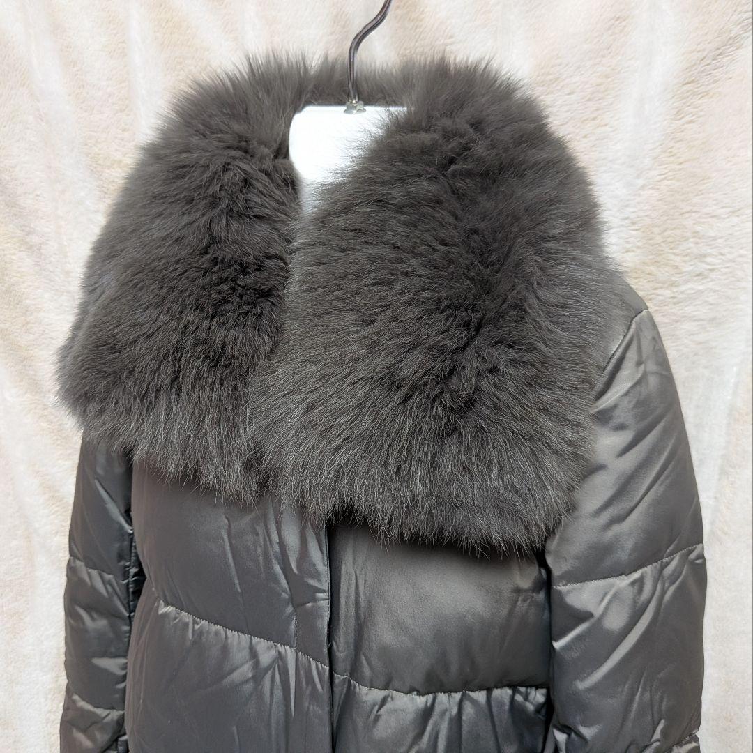 Theory luxe ダークグレー ロングダウンジャケットコート　38（M）