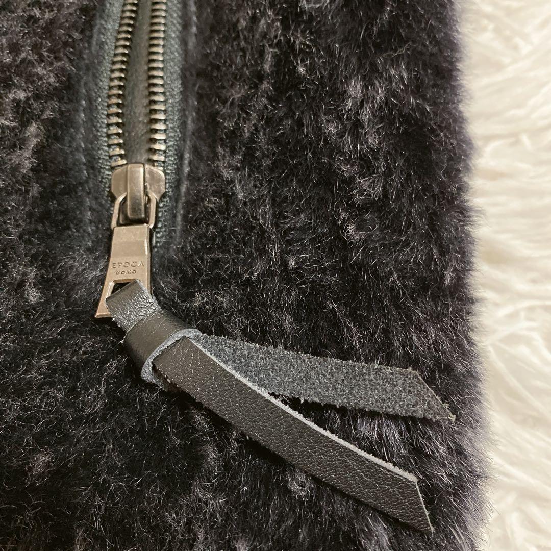 EPOCA UOMO シープファー×ニット ドッキング ブルゾン 50 XL