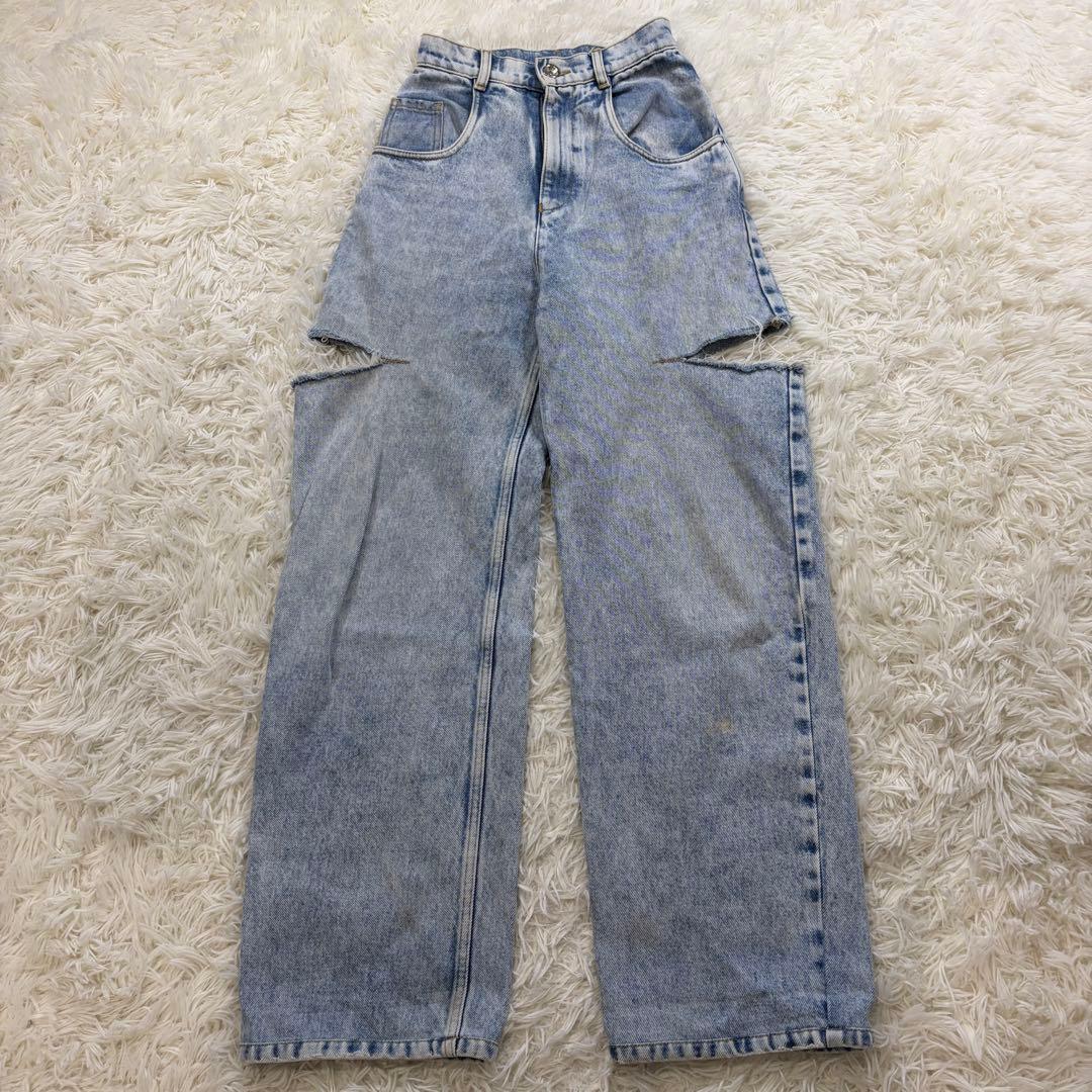 【美品】メゾンマルジェラ スラッシュディテール デニムパンツ イタリア製 36