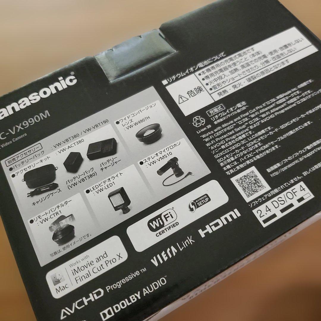 Panasonic HC-VX990M　4Kビデオカメラ