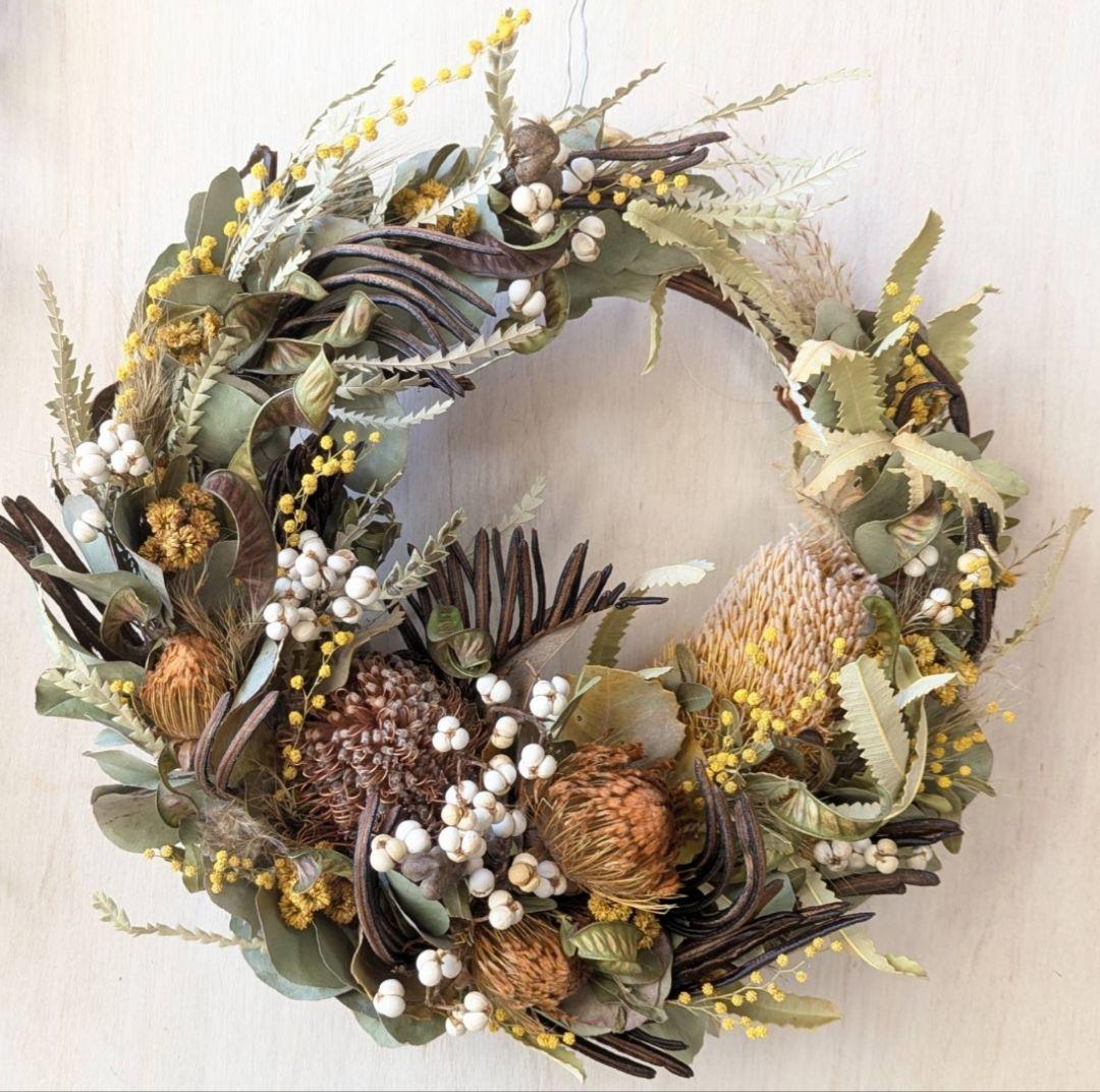 専用＊ネイティブフラワー3種とミモザのドライフラワーリース