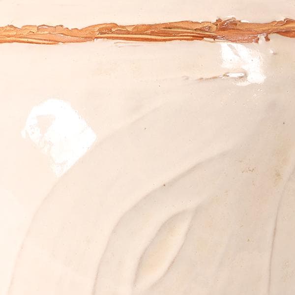 萩焼【波多野善蔵造】◆白萩細口蝋抜大壺◆指月窯【陶器・壺・花瓶・花入