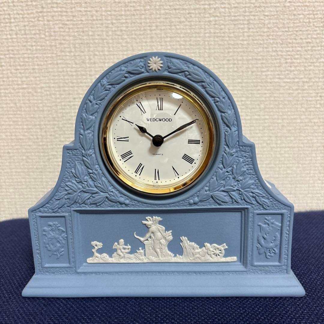 ウェッジウッド　ジャスパー　置時計