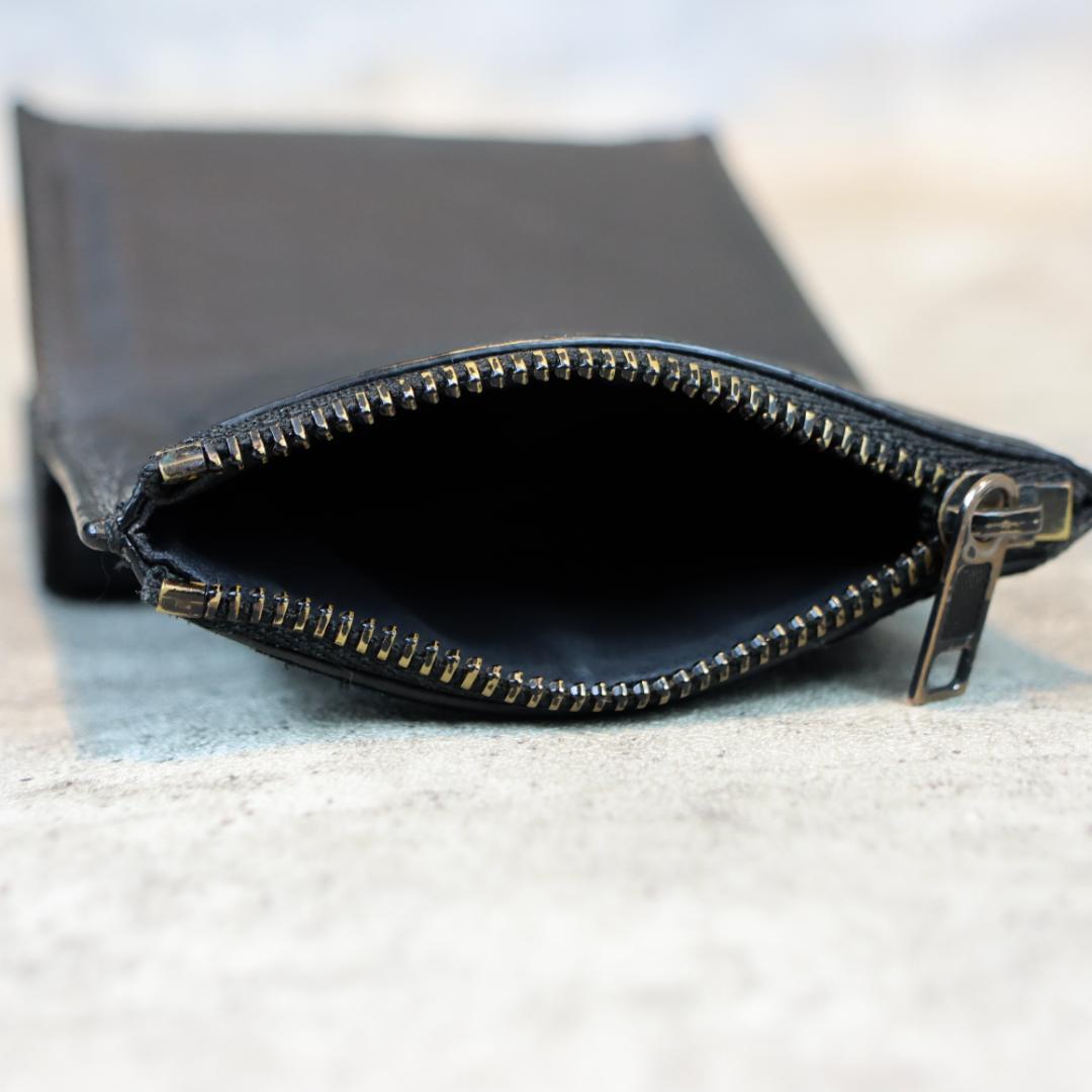 Maison Margiela 二つ折り 財布 レザー ブラック ユニセックス