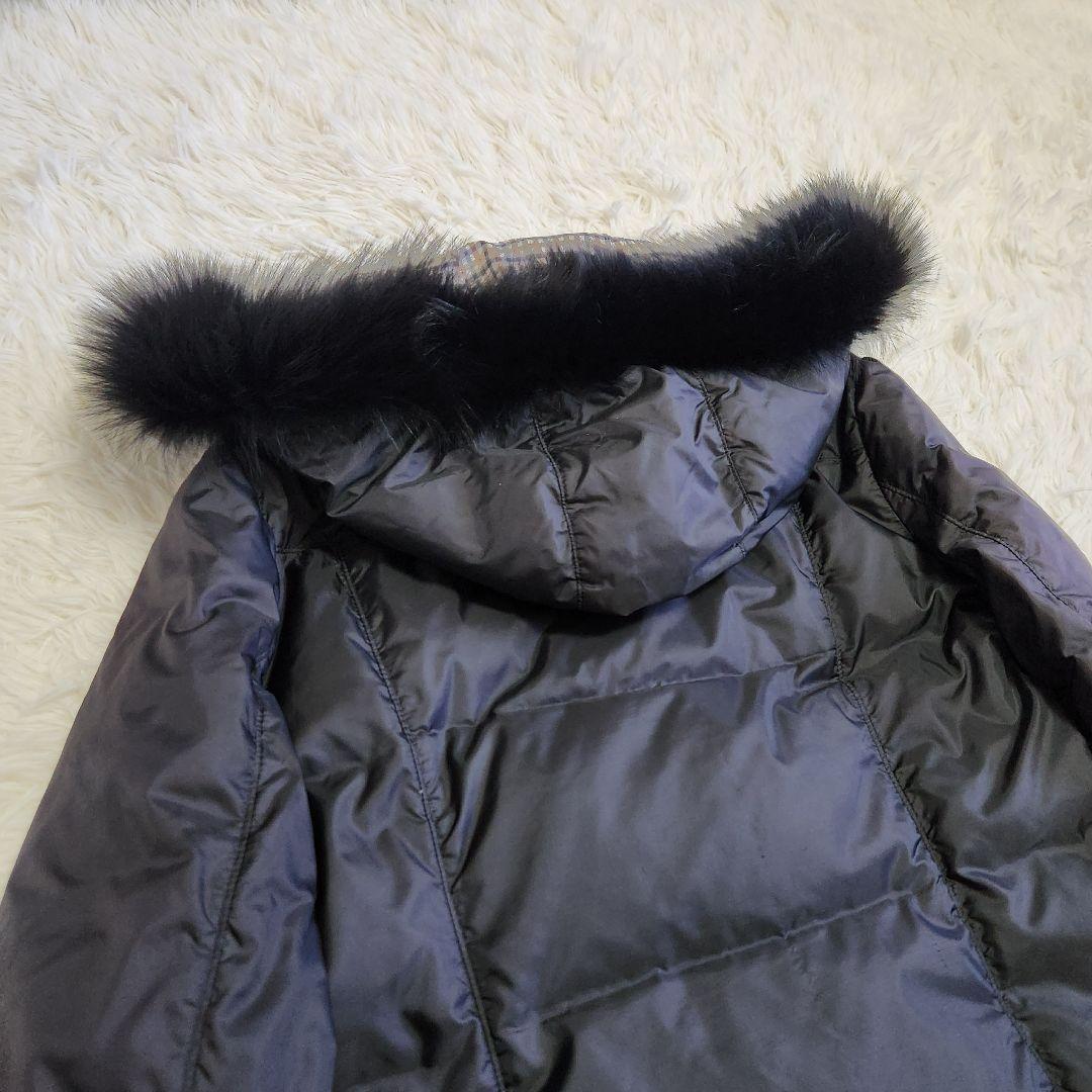 【訳あり美品】アクアスキュータム 黄金比 3WAY ダウンコート フード ファー