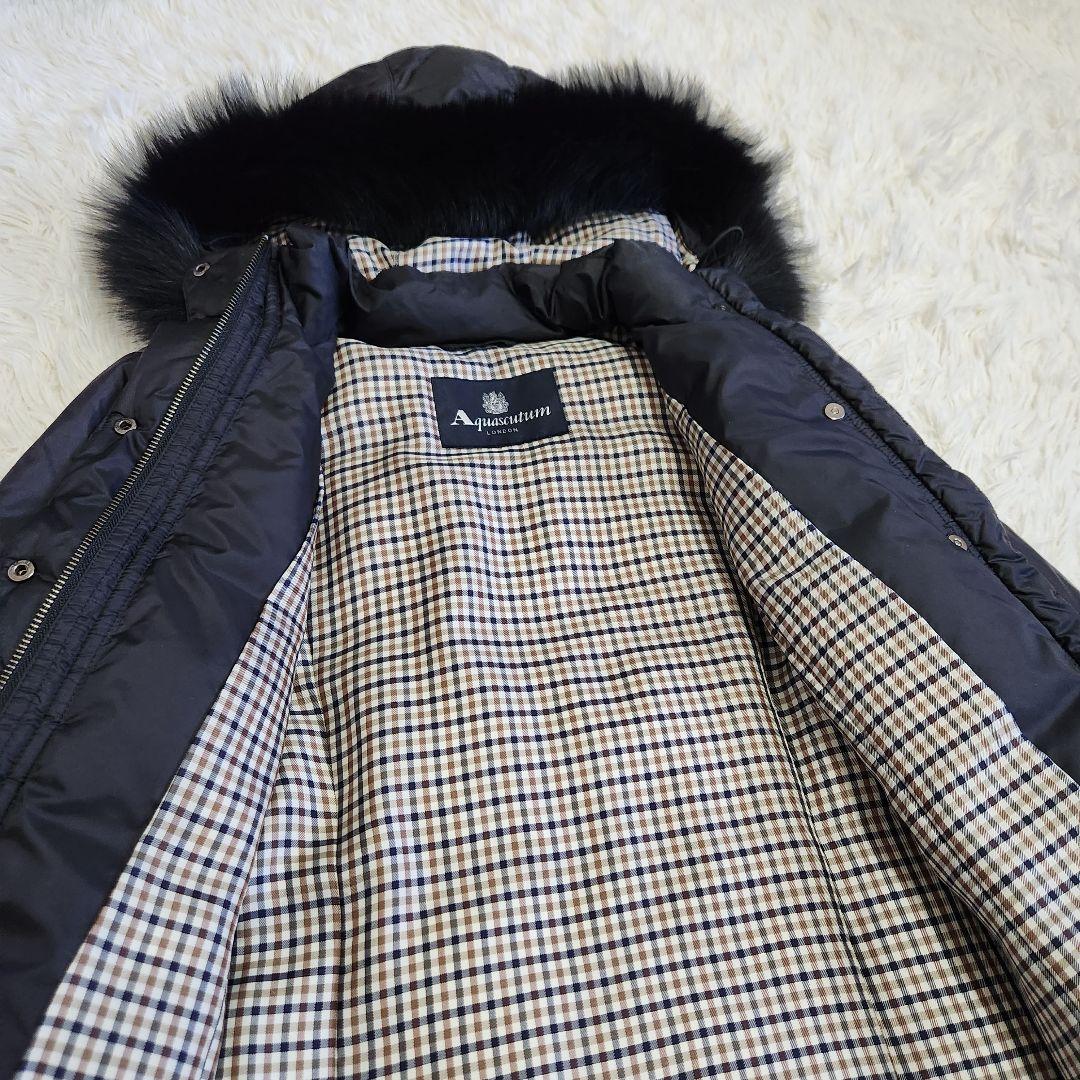 【訳あり美品】アクアスキュータム 黄金比 3WAY ダウンコート フード ファー