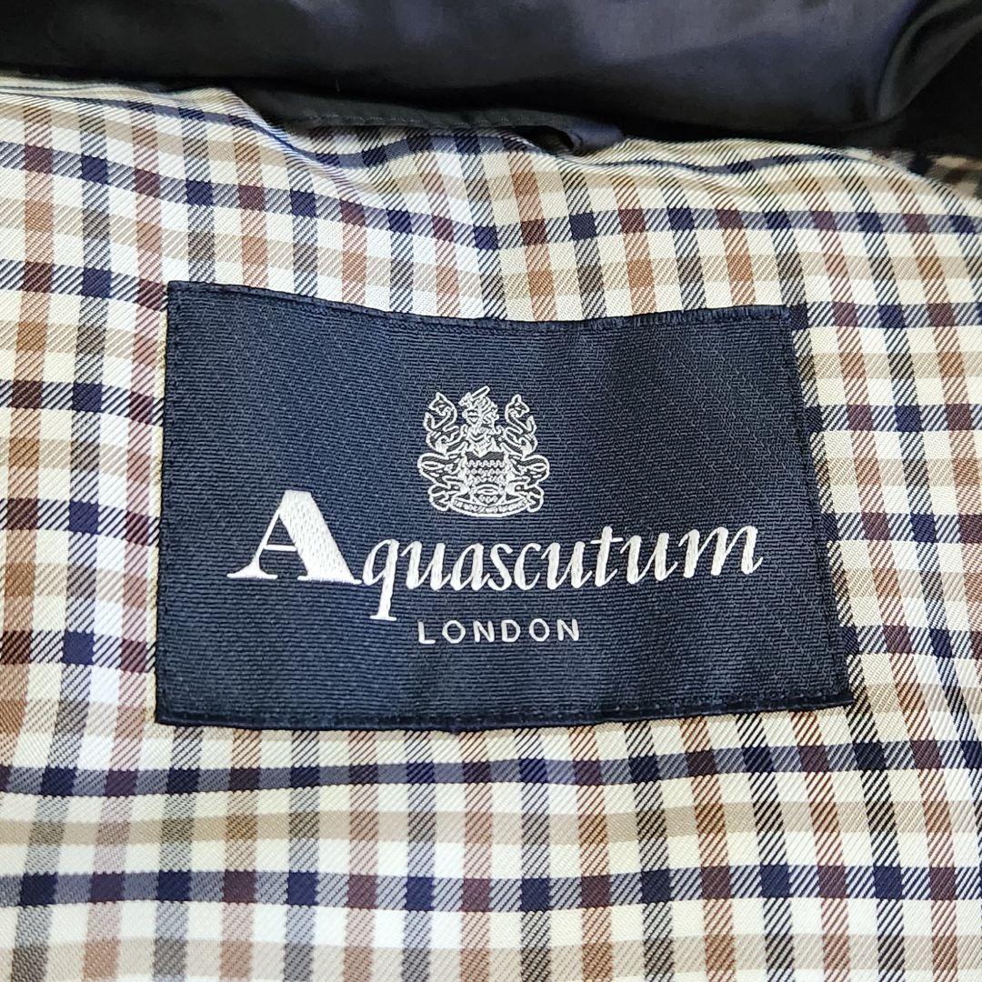 【訳あり美品】アクアスキュータム 黄金比 3WAY ダウンコート フード ファー