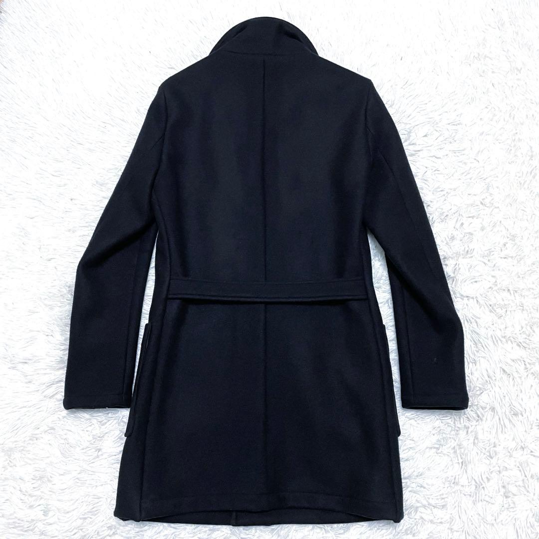 【極美品】 junhashimoto スタンドカラーウールコート　ブラック