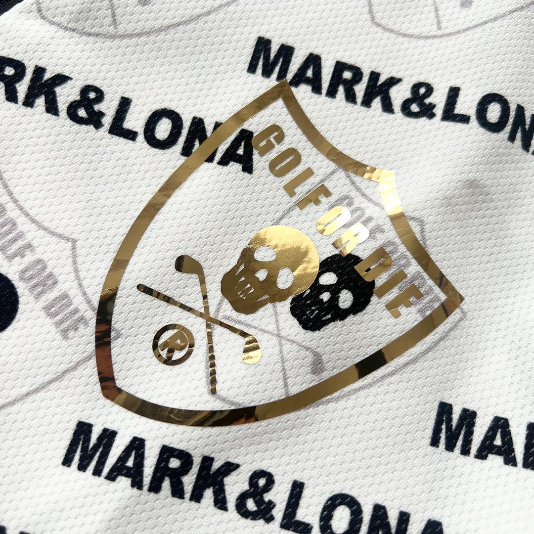 MARK&LONA マークアンドロナ　ナイロンジャケット　総柄　白　メンズ　46