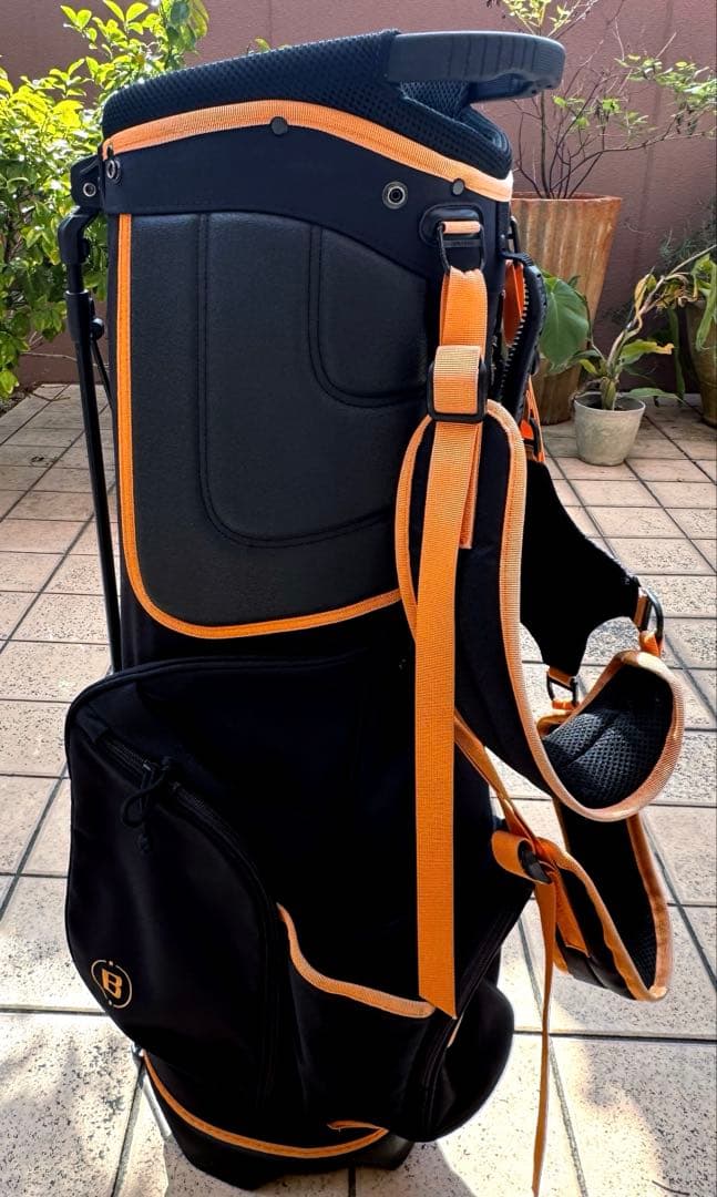 BRIEFINGブリーフィング スタンドキャディバッグ　黒/オレンジ