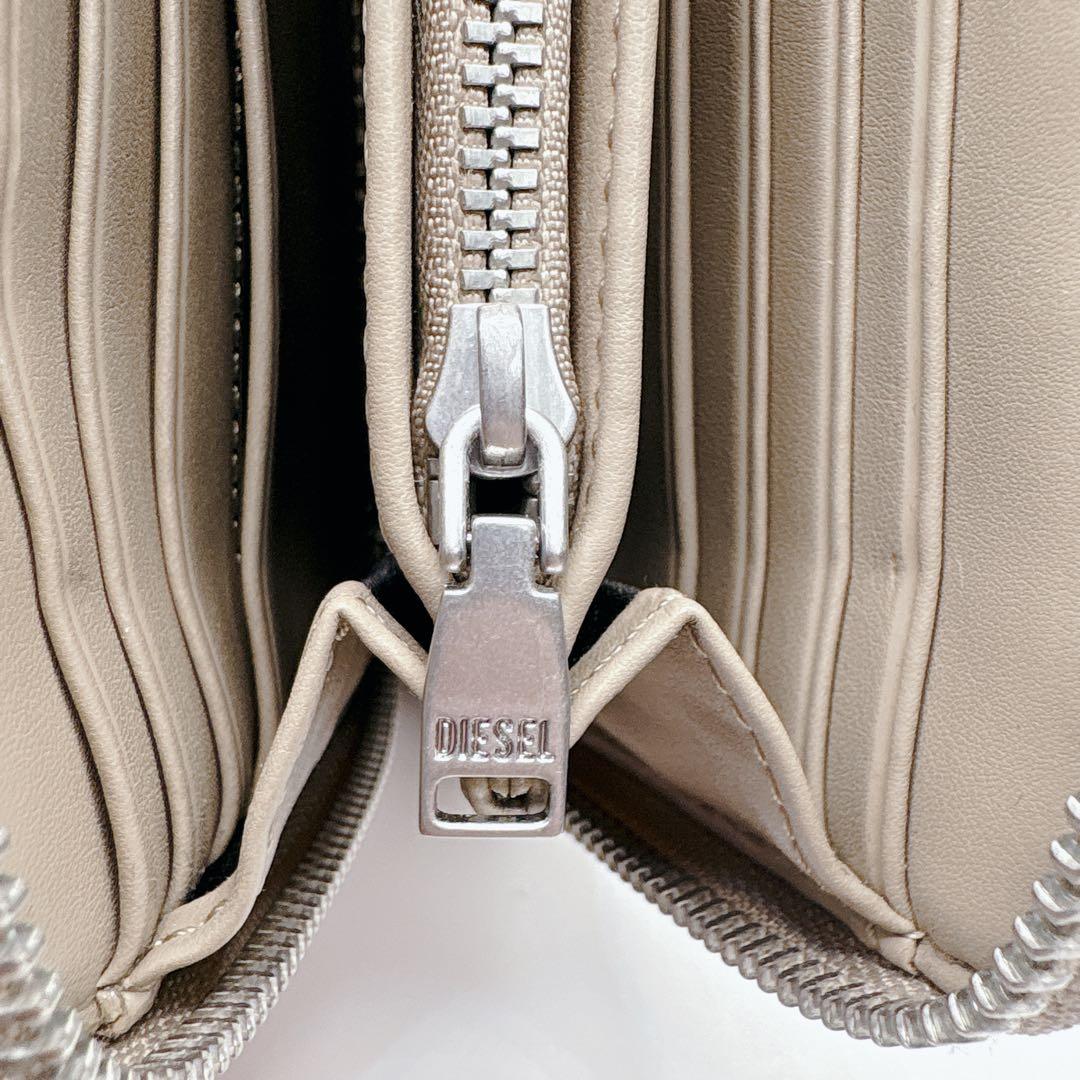 未使用級DIESEL ディーゼル デニム キルティング ラウンドファスナー長財布