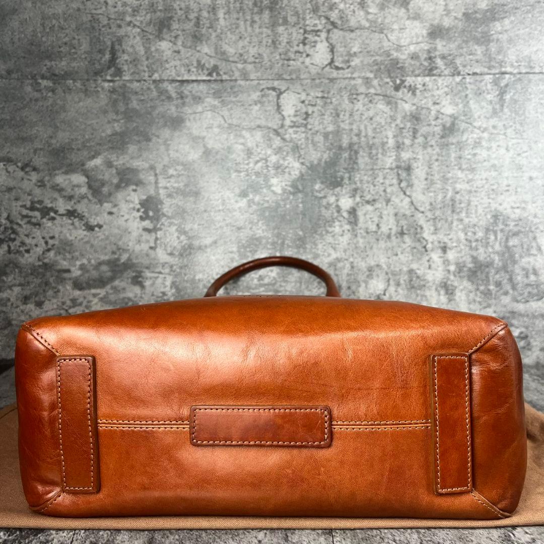 HIROFU ヒロフ カーフレザー バッグ キャラメルブラウン A4対応