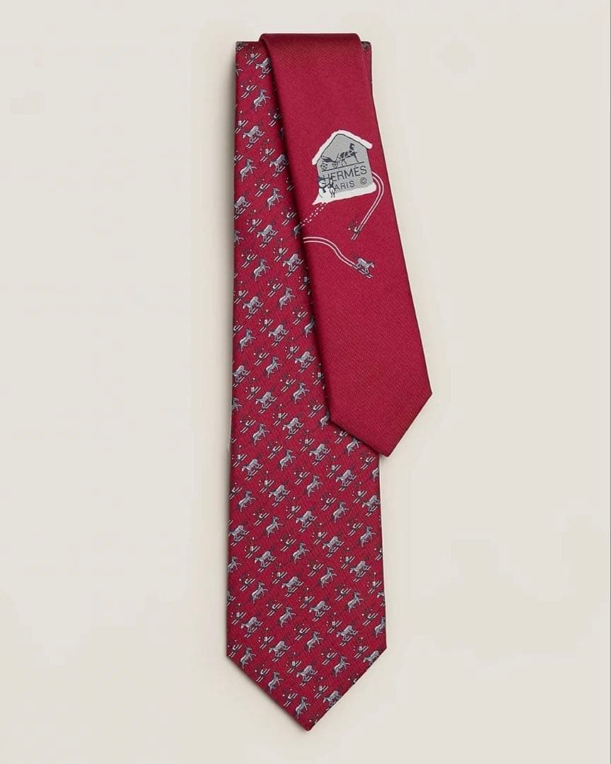 エルメス ネクタイ《ウィンター・ファン》 新品 未使用