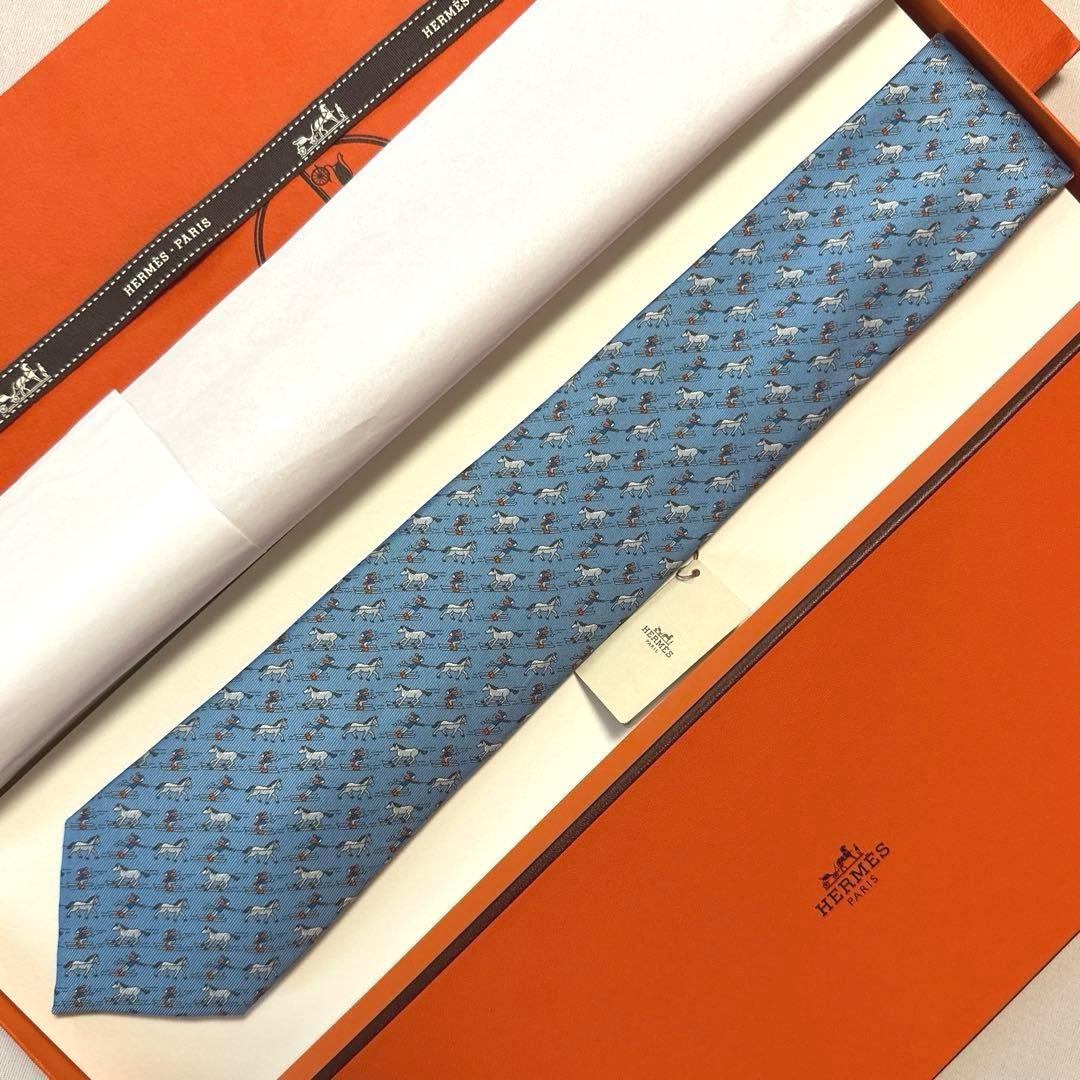 エルメス ネクタイ《ウィンター・ファン》 新品 未使用