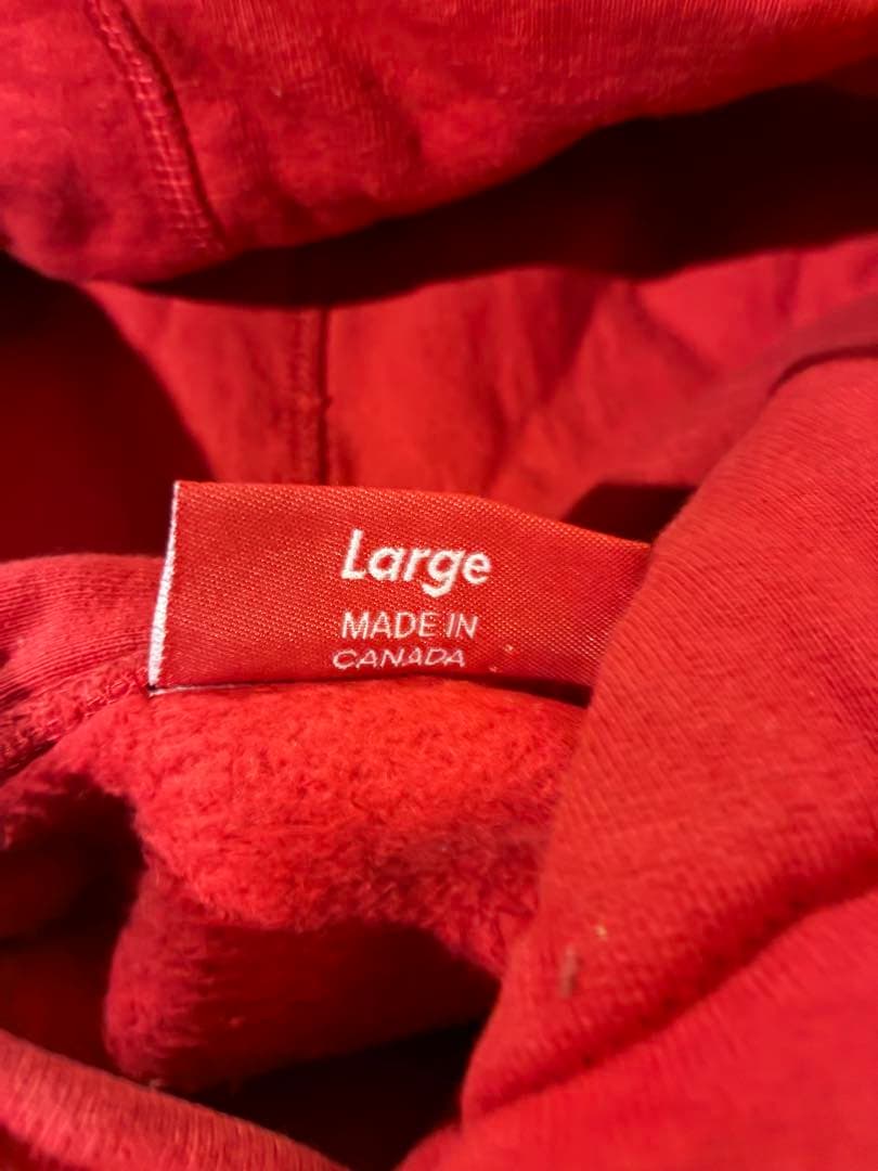 Supreme 赤 パーカー Lサイズ